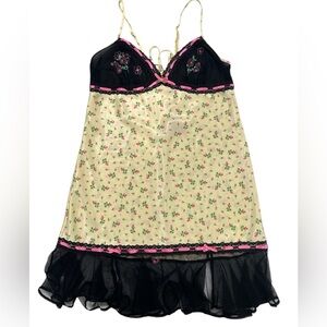 Vintage Betsy Johnson Embroidered Nightgown